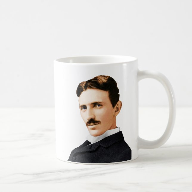 Caneca De Café Gênio elétrico de Nikola Tesla (Direita)