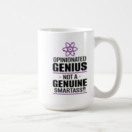 Caneca De Café "Gênio Parecido... Não Um Smartass Genuíno"