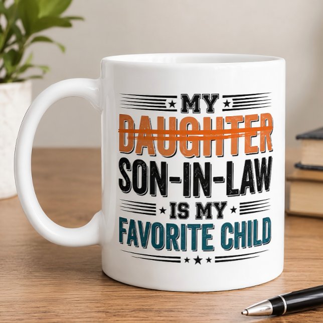 Caneca De Café Genro Engraçado Filho Favorito  (Criador carregado)