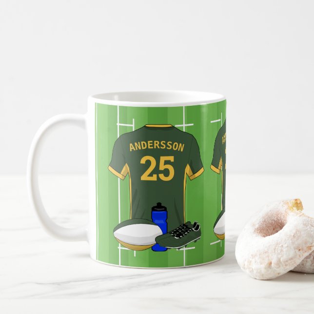 Caneca De Café Gente personalizada de Rugby DGY (Com Donut)
