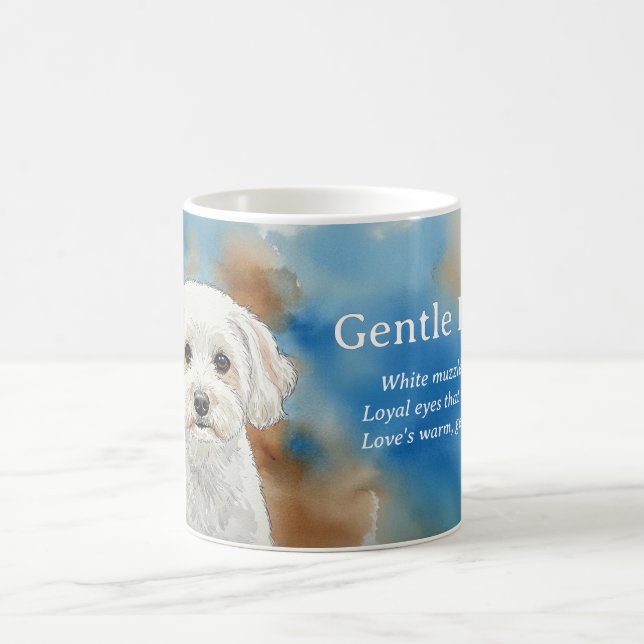 Caneca De Café Gentil amigo Poodle Haiku (Centro)
