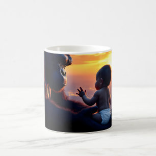 Caneca De Café Gentil Giant & Baby no Sunset