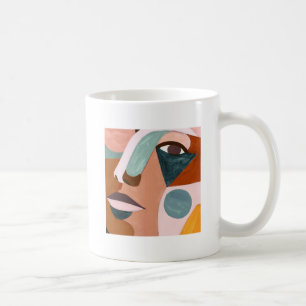 Caneca De Café Geo Half Face
