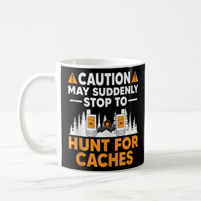 Caneca De Café Geocaching Geocache Funny Geocacher Geocacher Sayi (Esquerda)