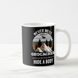 Caneca De Café Geocaching T Shirt Nunca Mora Com Geocacher Men W