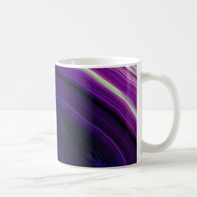 Caneca De Café Geodo Roxo Giratório Caído (Direita)