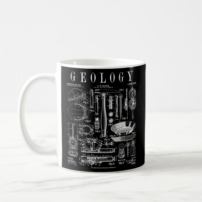 Caneca De Café Geologista Geologista Ferramentas de Campo Impress (Esquerda)