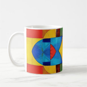 Caneca De Café Geometria de Caleidoscópio