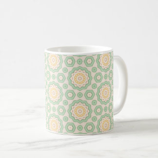 Caneca De Café Geometria de Hexágono Explosão Solar 