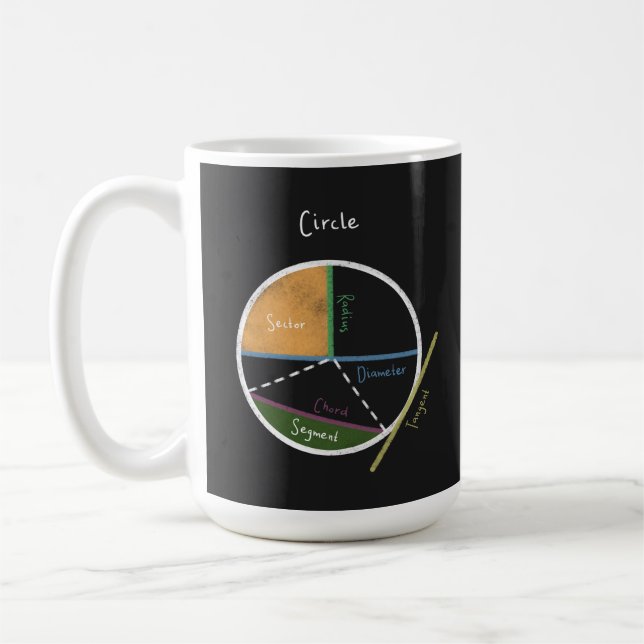 Caneca De Café Geometria de um quadro de referência de matemática (Esquerda)