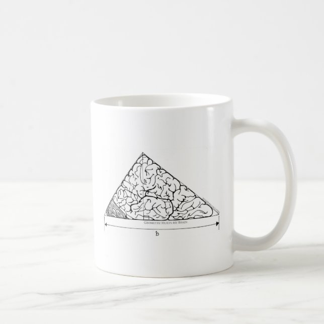 Caneca De Café Geometria Machuca meu Cérebro (Direita)