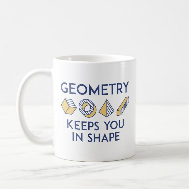 Caneca De Café Geometria Mantém-Nos Em Forma (Esquerda)