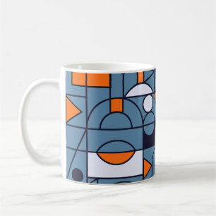 Caneca De Café Geometria Minimalista: Poster de Abstrato retrô