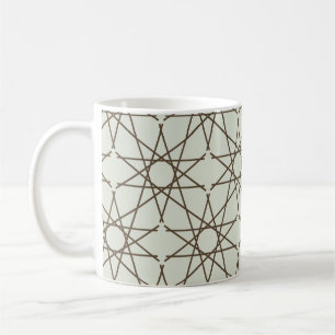 Caneca De Café Geometria Sage Umber