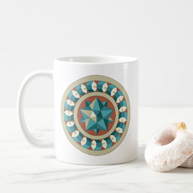 Caneca De Café Geometria Sagrada (Com Donut)