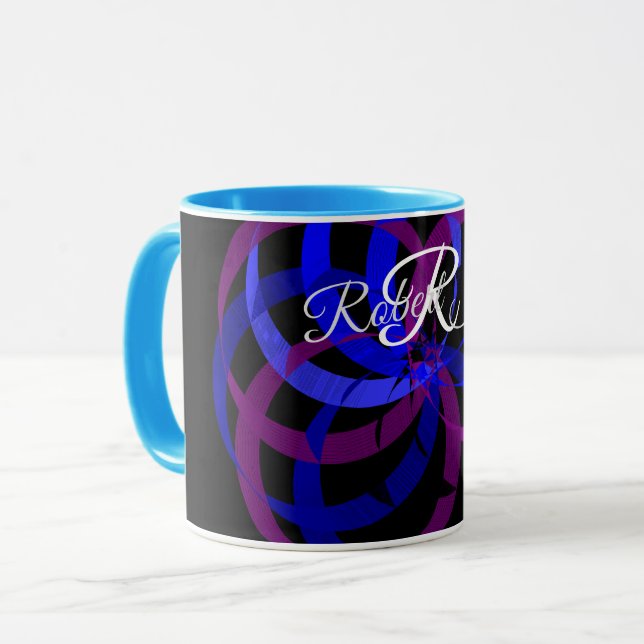 Caneca de Café Geometric Berry Blend (Frente Esquerda)