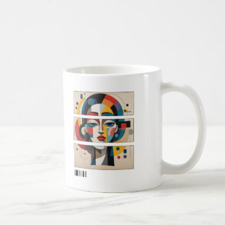Caneca De Café Geometric Muse – Abstract Face Mug