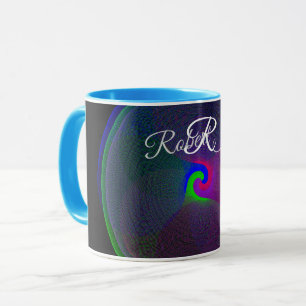 Caneca de Café Geométrica Colorida com Centro Fund