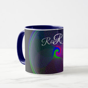 Caneca de Café Geométrica Colorida com Centro Fund