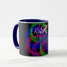 Caneca de Café Geométrica com Malha de Duplo Loop