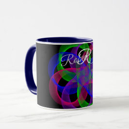Caneca de Café Geométrica com Malha de Duplo Loop
