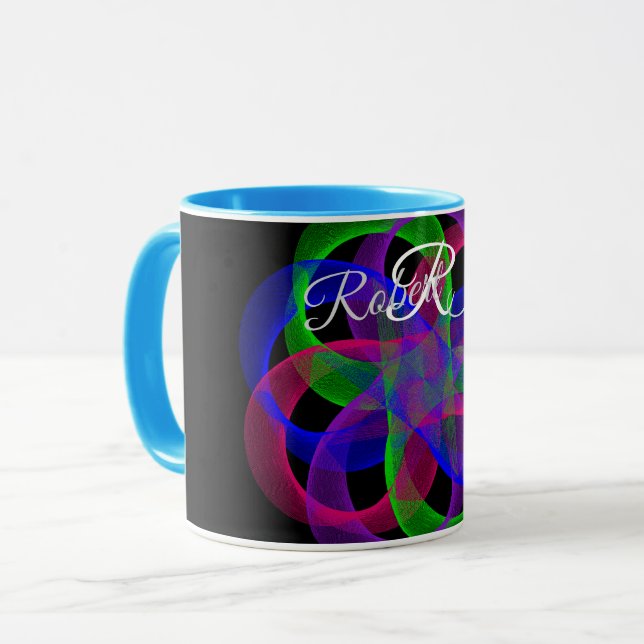 Caneca de Café Geométrica com Malha de Duplo Loop (Frente Esquerda)