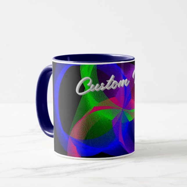 Caneca de Café Geométrica com Mistura Circular Col (Frente Esquerda)