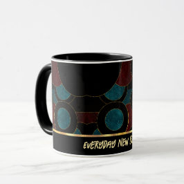 Caneca de Café Geométrica de Arte Abstrata