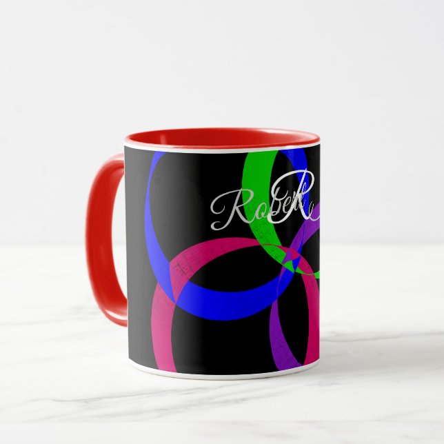 Caneca de Café Geométrica de Intercâmbio de Múltip (Frente Esquerda)