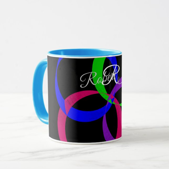 Caneca de Café Geométrica de Intercâmbio de Múltip (Frente Esquerda)