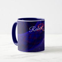 Caneca de Café Geométrica Donuts Espaço Azul