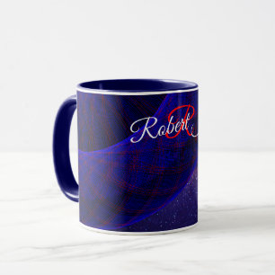 Caneca de Café Geométrica Donuts Espaço Azul