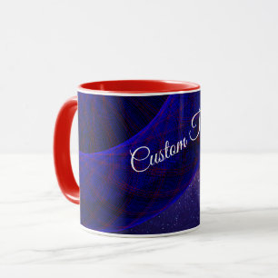 Caneca de Café Geométrica Donuts Espaço Azul