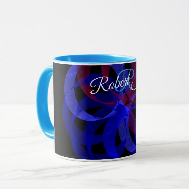 Caneca de café geométrica em forma de 8 (Frente Esquerda)