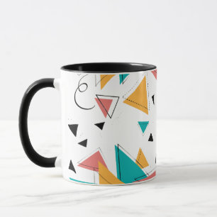 Caneca de Café Geométrica Retro