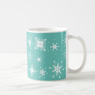 Caneca de Café Geometrical Teal Mistura Flocos de 