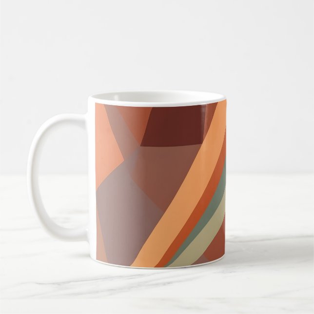 Caneca De Café Geométrico Abstrato (Esquerda)