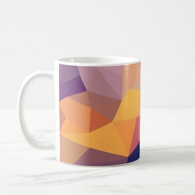 Caneca De Café Geométrico Abstrato (Esquerda)