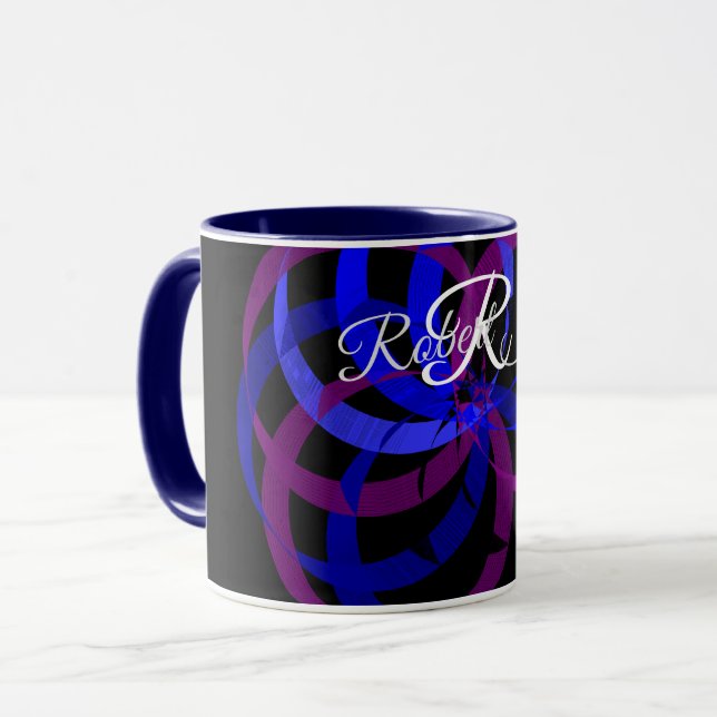 Caneca de Café Geométrico Berry Blend (Frente Esquerda)