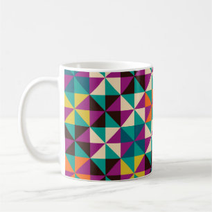 Caneca De Café Geométrico, Design de padrão moderno.