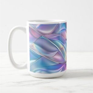 Caneca De Café Geométrico Metálico Iridescente 6