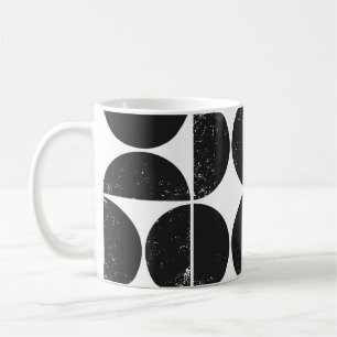 Caneca De Café Geométrico minimalista: semicírculos escandinavos.