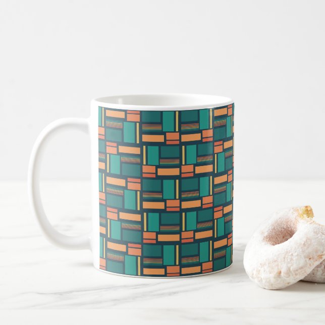 Caneca De Café Geométrico Moderno (Com Donut)