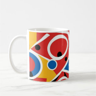 Caneca De Café Geométrico Moderno de Meados do Século
