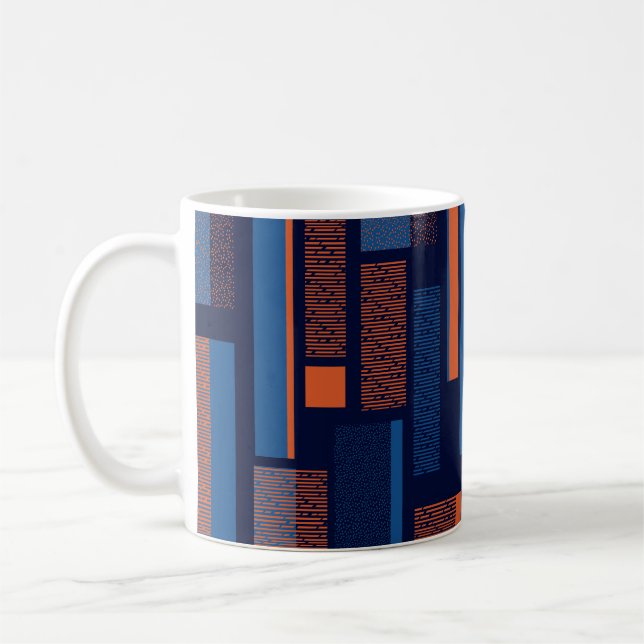 Caneca De Café Geométrico urbano, padrão sem costura moderno (Esquerda)
