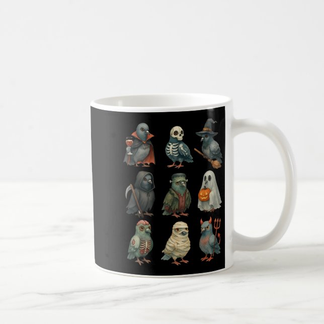 Caneca De Café Geon Bird Soky Witch Boo Zombie Halloween Boys &am (Direita)
