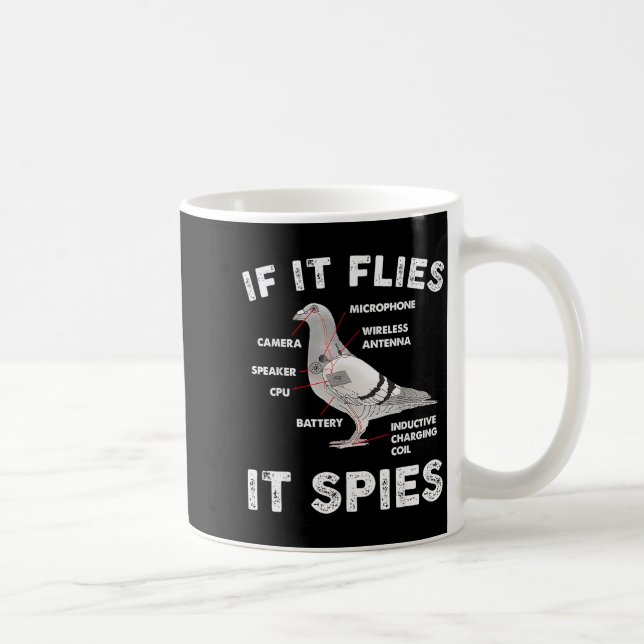 Caneca De Café Geon If It Flies Ses Geon Anatomy Theory Bird Love (Direita)