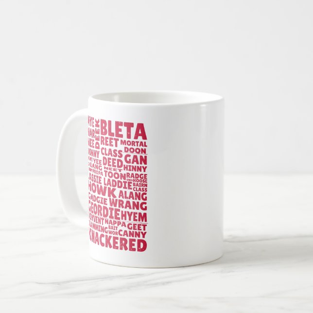 Caneca De Café Geordie slang Norte Inglês (Frente Esquerda)