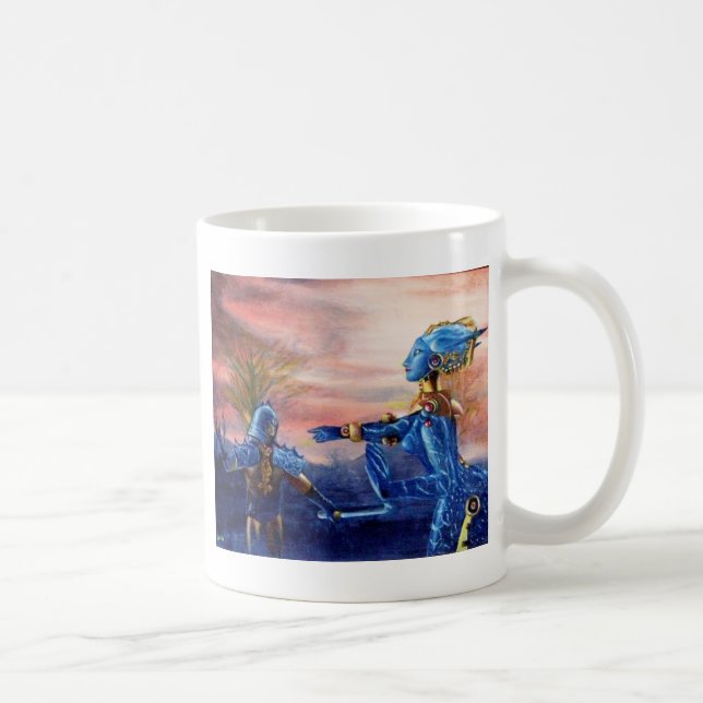 Caneca De Café GEORGE DE santos E DRAGÃO DE ALIENÍGENA (Direita)