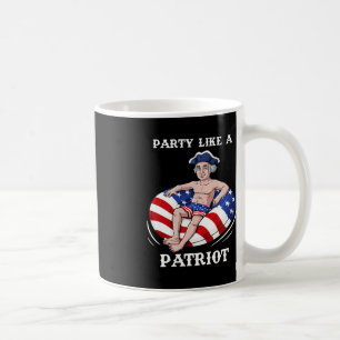 Caneca De Café George Washington 4 de julho, EUA Patriota Diverti